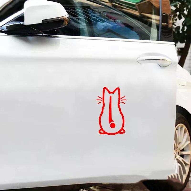 Car Interior Stickers Art Design Fun Cat Car Dtickers Window Rear Glass Car Fecoration Car Styling Sticker And Decals For Toilet
