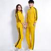 Trendy Brand Spring and Autumn Sports Suit, Men's and Women's Three-bar Casual Sportswear, Couple Running Clothes, Cardigan Trousers, Two-piece Set