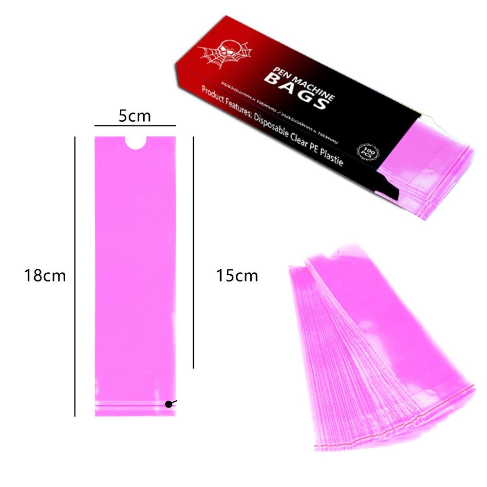 100Pcs Disposable Tattoo Machine Protection Bags Plastic Dustproof Cover