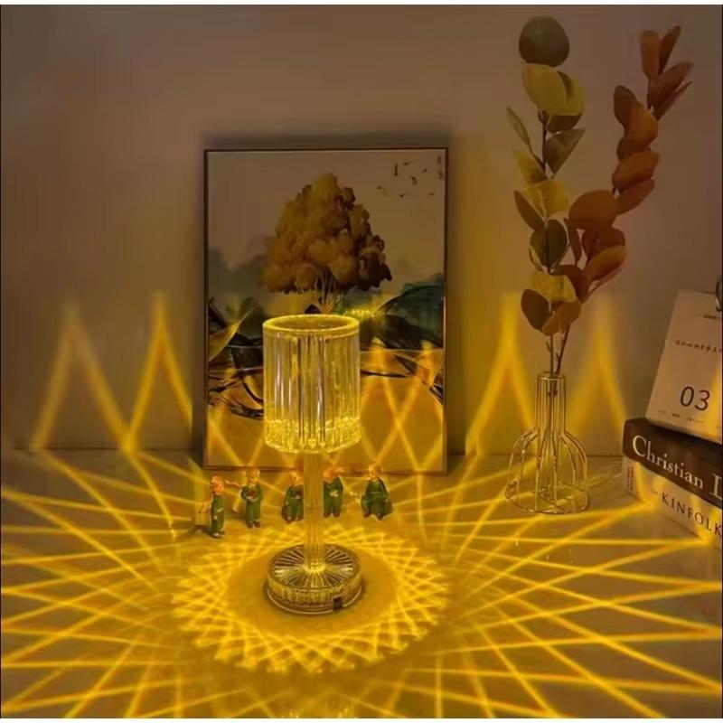 Crystal Rechargeable Led Light Touch Remote Control Night Lamp Bedroom Mood Light Bedside Lamp Night Lights Acrylic Home Decor