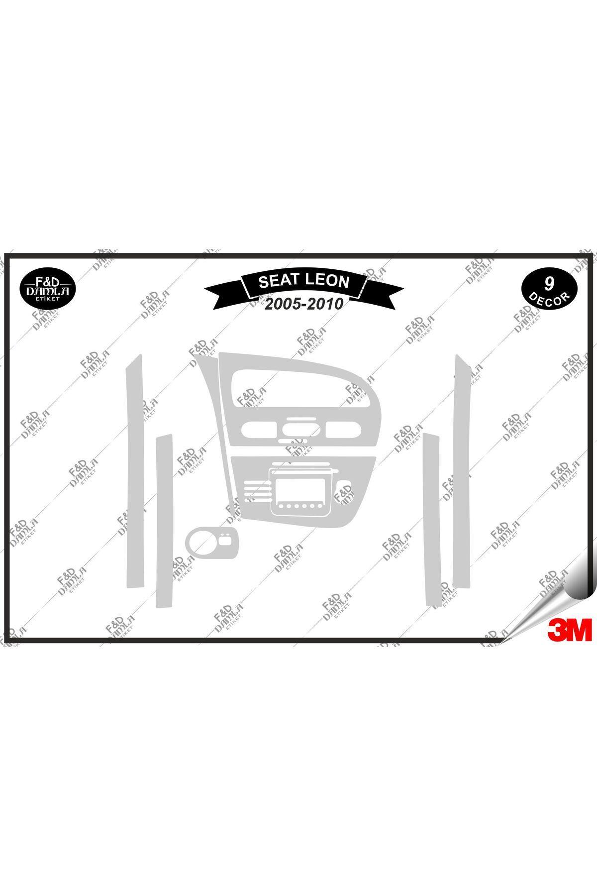 

Seat Leon 2005-2010 Torpido Konsol Trim Göğüs Maun Kaplama Set 9 Parça Gümüş