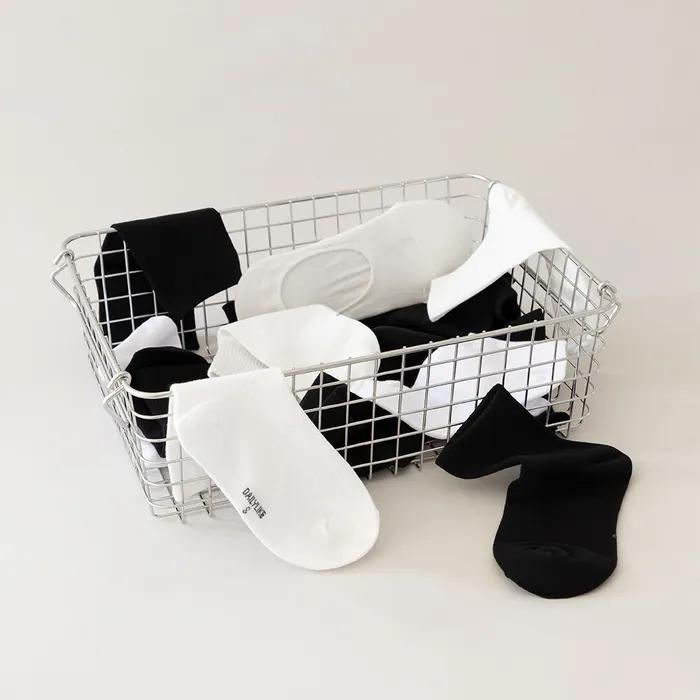 [4 TYPE] Essential Daily Socks Women 8-Piece Set (Original/Plain Long Socks/Ribbed Long Socks/Fake)
