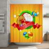 GAETU Christmas Shower Curtain Festive Holiday Decor Bathroom Set Waterproof Xmas Pattern Fabric Backdrop