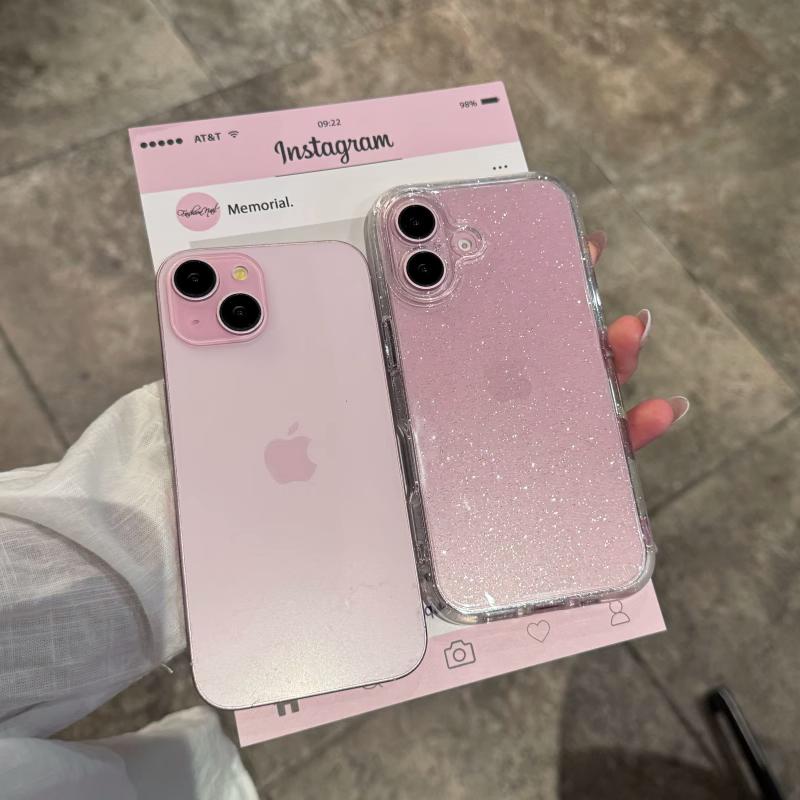 Luxury Glitter Transparent Bling Case For iPhone 11 12 13 14 15 16 Pro Max X XR XS 7 8 Plus Shockproof Soft Bumper Cover