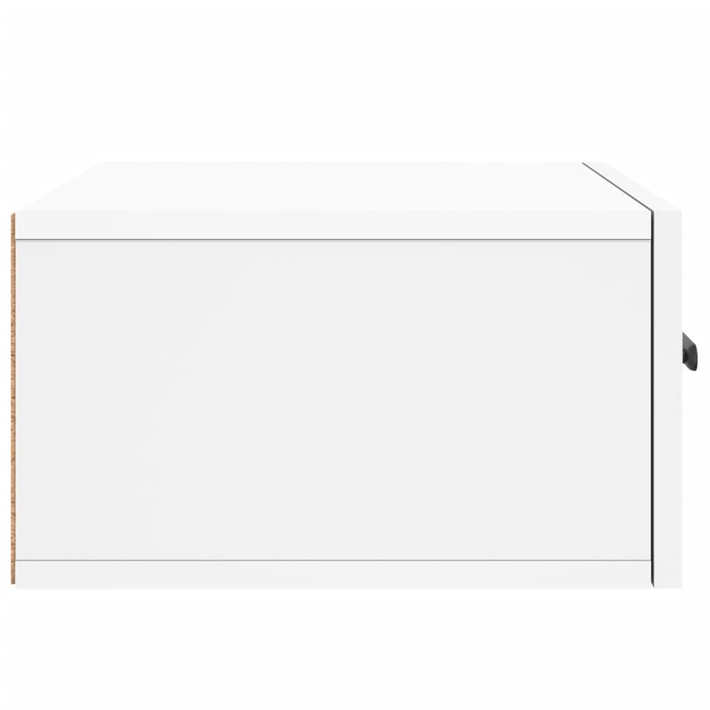 Wall Mounted Nightstand White 35 x 35 x 20 cm