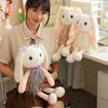 Cute Cute Little White Rabbit Snow Rabbit Doll Plush Toy Little Rabbit Doll Children Soothing Companion Rag Doll
