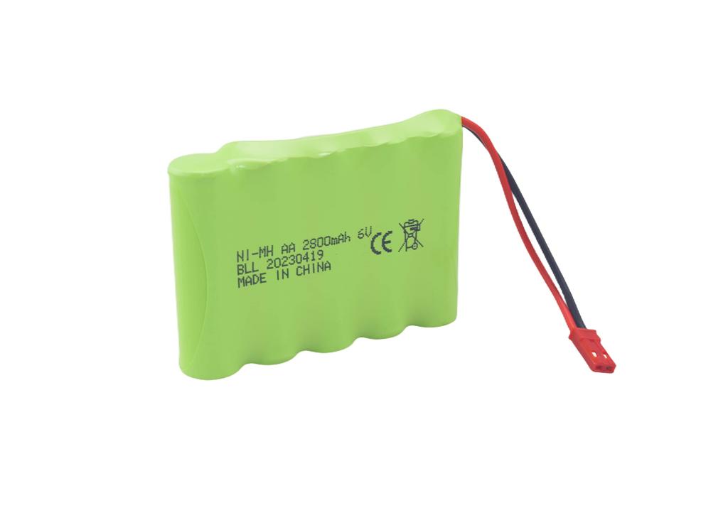 2PCS 6.0V 2800mAh AA Plug JST-2P Plug and USB Charging Cable Compatible with New Huina 540 Dump, 520 RC Bulldozer, 510 Excavator, and 540