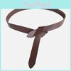 Black Leather Elegant Belt For Dresses Blouses With Insert Closure Buckle