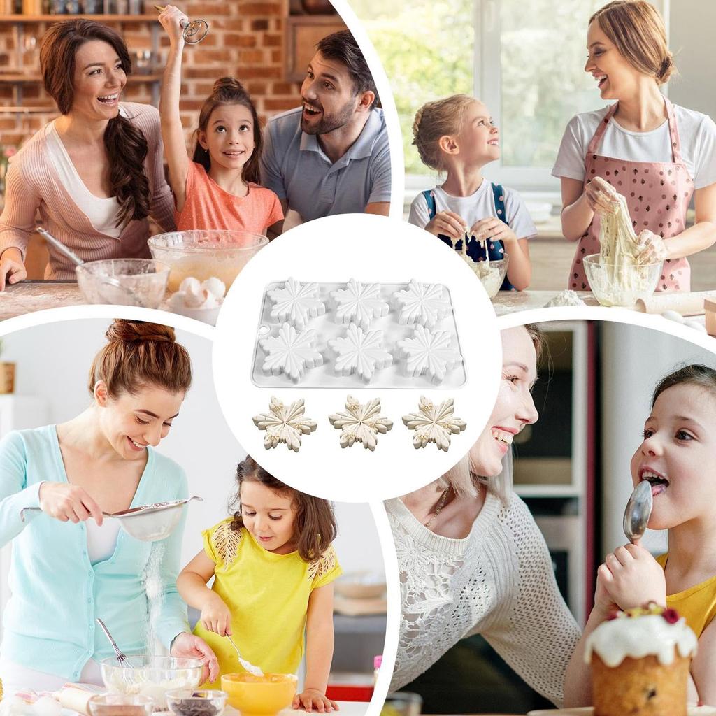 1pcs Mousse Cake Silicone Molds DIY Durable Santa Claus-Shaped Non-Stick Chocolate Jelly Cake Baking molds for Party Decor Gifts