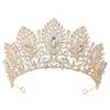 Cenmon Royal Queen Green Crown Big Diadem Bride Tiara Crowns for Women Bridal Wedding Party Crown Hair Dress Jewelry Accessori