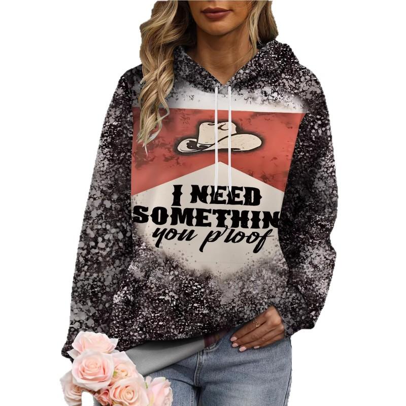 Womens Oversized Hooded Sweatshirt With 3D Print Soft Cotton Blend Long Sleeve Pullover Casual Wear