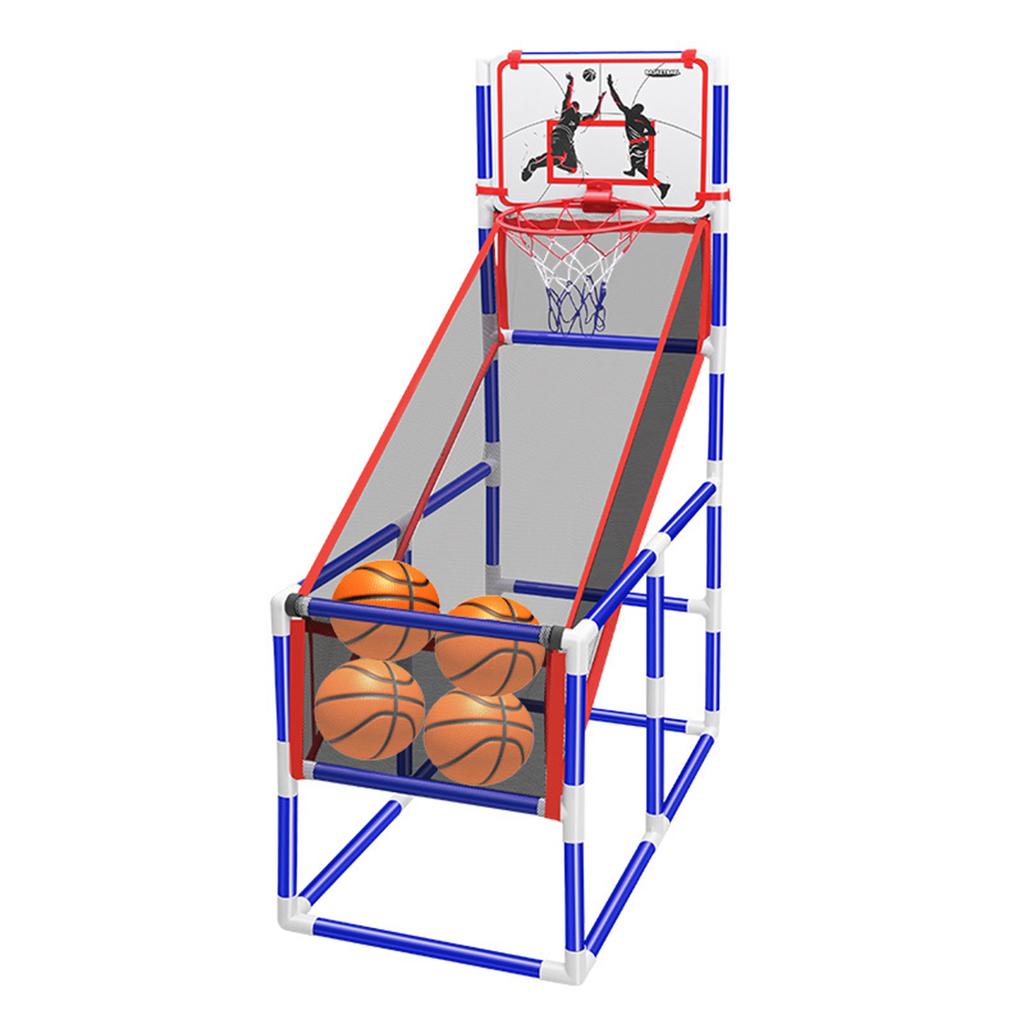 Basketball Game Set Kids Basketball Hoop for Indoor Outdoor with 4 Balls 88cm To 140cm Height Adjustment Basketball
