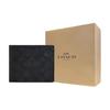 Coach Signature Canvas 12 Brand Print Logo Flap Closure Coated Canvas Wallet Women wallet Charcoal CW380-CQBK