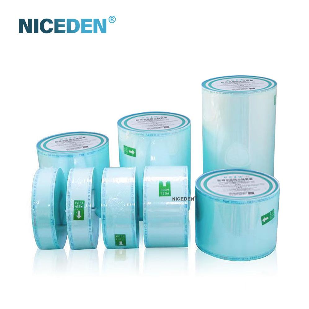 Niceden 14 Inches Hot Selling Medical Devices Packaging Pouch Dental Steam Eto Autoclave Heat Sealing Sterilization Flat Rolls Reel