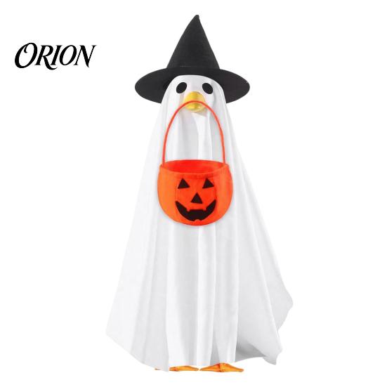 Fun Halloween Costume Ghost Goose Outfit, Lawn Porch Clothes, Fall Outdoor Decoration for Patio Yard Garden