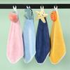Children's Cartoon Coral Fleece Hand Towel - Absorbent, Wall-Mounted & Household Friendly
