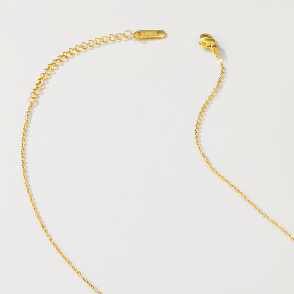 YACHAN Collana a Catena Dorata in Acciaio Inossidabile 316L per Donna Piccola Geometrica Rotonda Multiple Pendenti Collane Corte Gioielli