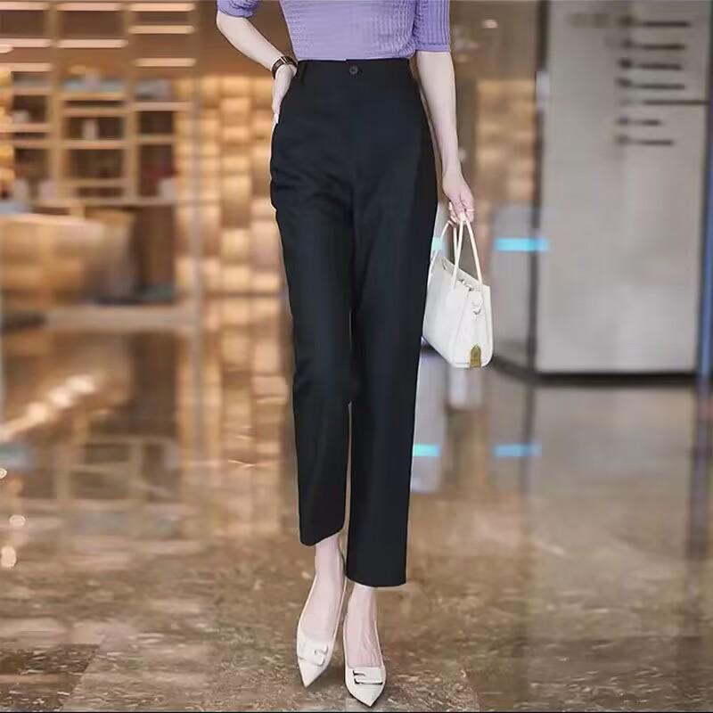 Woodpecker 2025 High Waist Spring/Autumn Straight-Leg Cigarette Pants for Women
