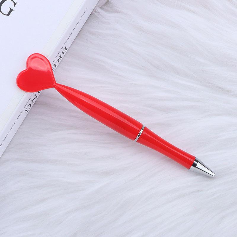 12pcs Valentine's Day Heart Shape Pens Black Gel Ink Rollerball Pens For Office School Supplies Gift Kids Ballpoint Pens