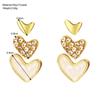 Creative, Minimalist and Elegant White Peach Heart Earrings Suitable for Women To Wear