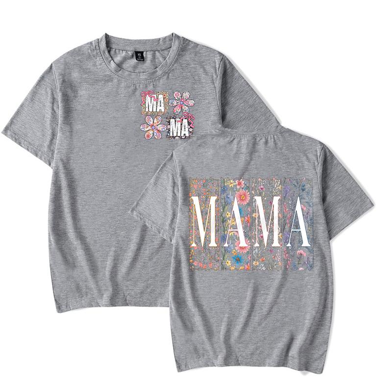Happy Mother's Day Short Sleeve T-Shirt Vintage Boho Flower Summer Clothes Mama Floral Retro Casual Tops Gift for Mama T Shirts
