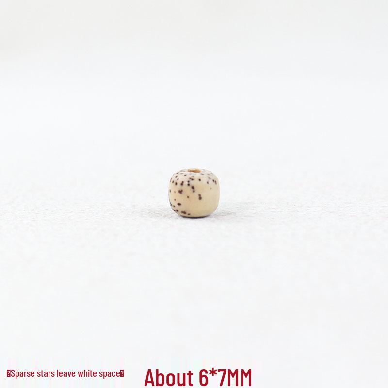 Star and Moon Bodhi Beads: Pure White High-Density 108 Bead Bracelet for DIY Prayer Accessories