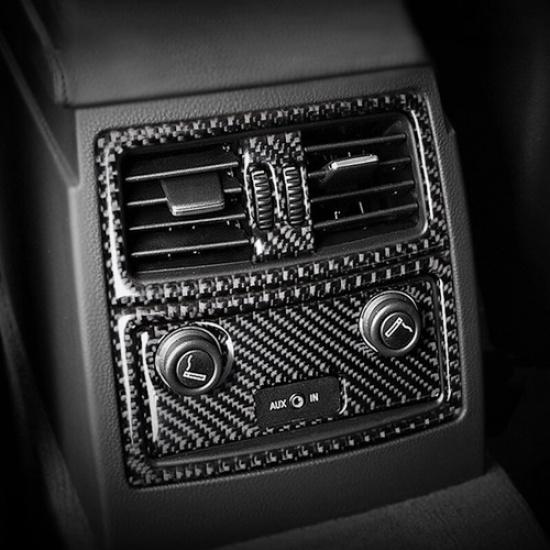 Carbon Fiber Car Rear Air Condition Vent Cover Trim Sticker For BMW E60 E61