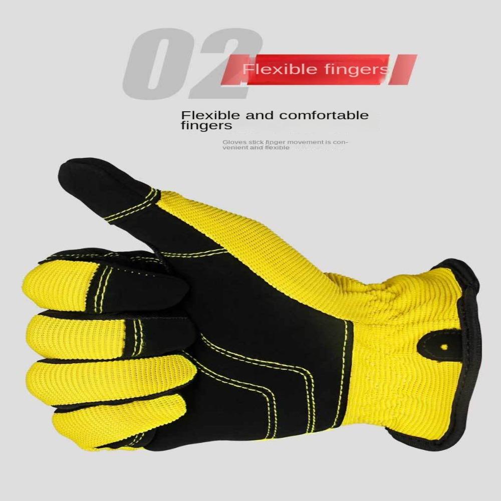 1 Pair Black Welding Protective Gloves Cowhide Heavy Duty Leather Soldering Accessory Cooking