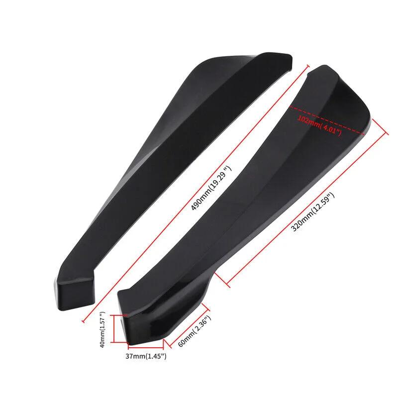 

1 Pair Car Rear Bumper Lip Trim Protector Car Side Skirt Cover Car Corner Bumper Guards With Screws Universal Fit