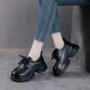 Retro Einzelschuh Damen Dicke Sohle Lässige Loafer Frühling und Herbst Neue Britische Stil Leder Schuhe