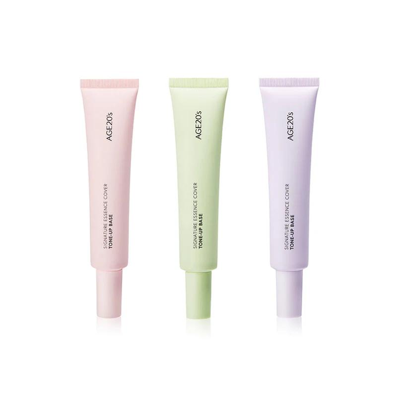 ESSENCE SIGNATURE AGE20'S BASE TONIQUE ROSE, VERT, VIOLET 40 ml, Maquillage, Cosmétiques coréens, Kbeauty, échantillon