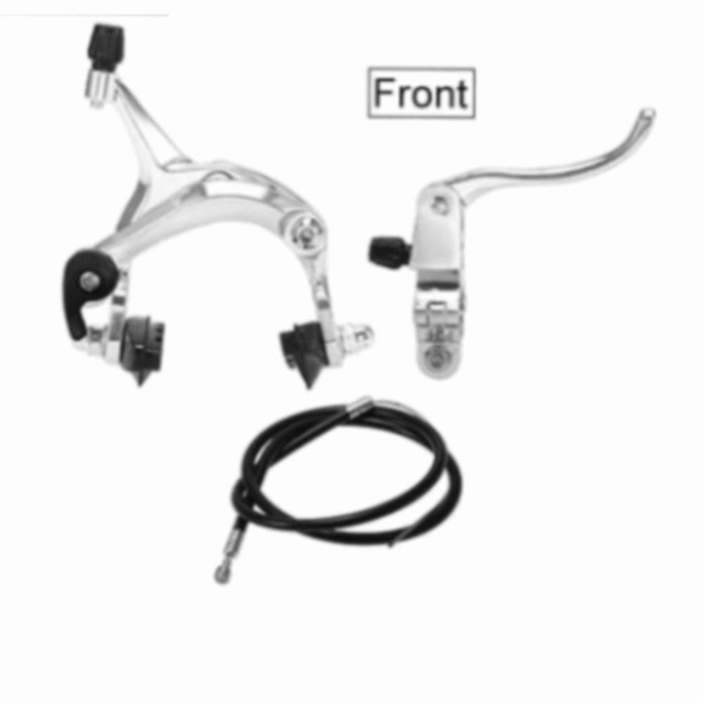 Easy Installation Bicycle Caliper Brake Set Silver C Brake Caliper Bike Brake Kit Bike Repair