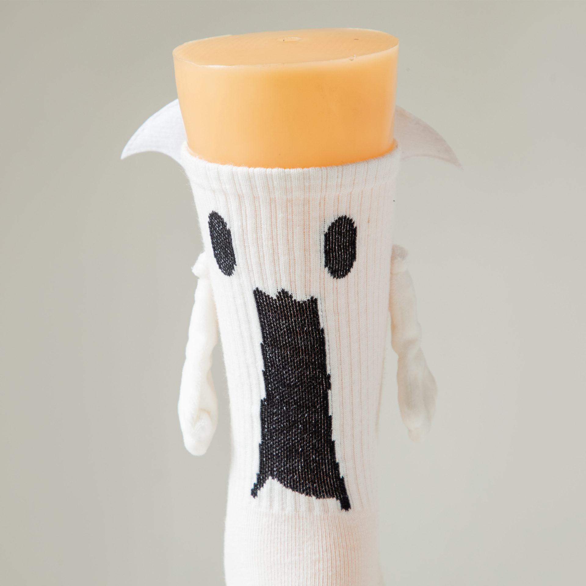

Halloween Socks Ghost Magnetic Grip Socks Cross-Border Amazon Cute Funny Bat Socks Mid-Leg Socks Cotton one size fits all 36-44
