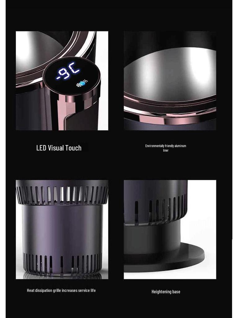12V Dual-Use Smart Car Cup: Quick Cooling & Heating for Hot/Cold Drinks