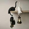 3D Printed Cat Decor Shelf Sitter with Lantern, Whimsical Figurine Hook for Handmade Style Wall Keys, Decorative Book Edge Statue, Creative