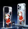 Santa Claus Tree Magnetic iPhone 15/16/17 Pro Max Transparent Full Coverage Case