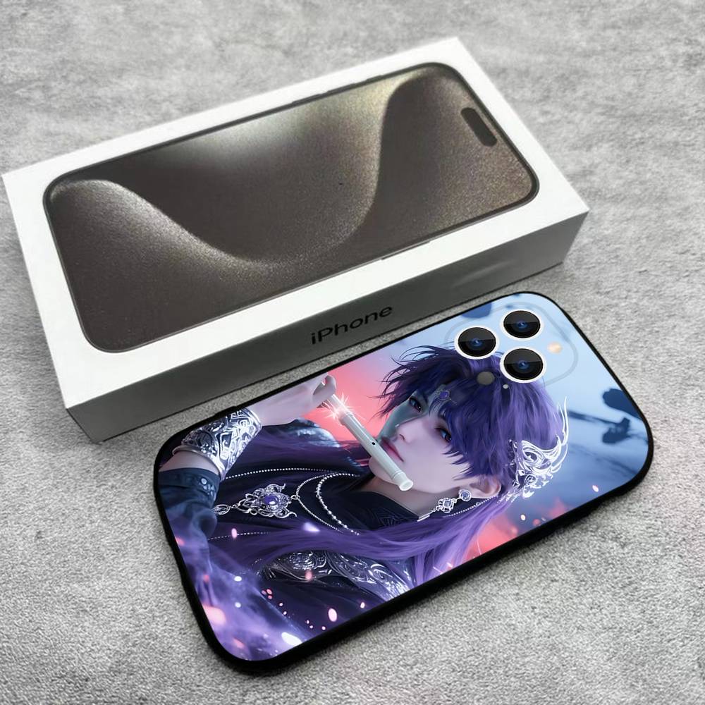 

Love D-Deepspac Rafayel Sylus Phone Case For iPhone 17,16,15,14,13,12,Pro,Max,Plus,E,SE4,Air,Mini Black Soft Box iPhone17