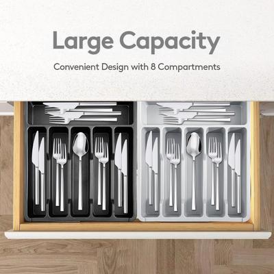 Organizzatore da cassetto Yousheng per cassetto da cucina Espandibile Portaposate Portaargenteria Regolabile in Plastica Divisorio per Utensili Spatole Strumenti e Gadget