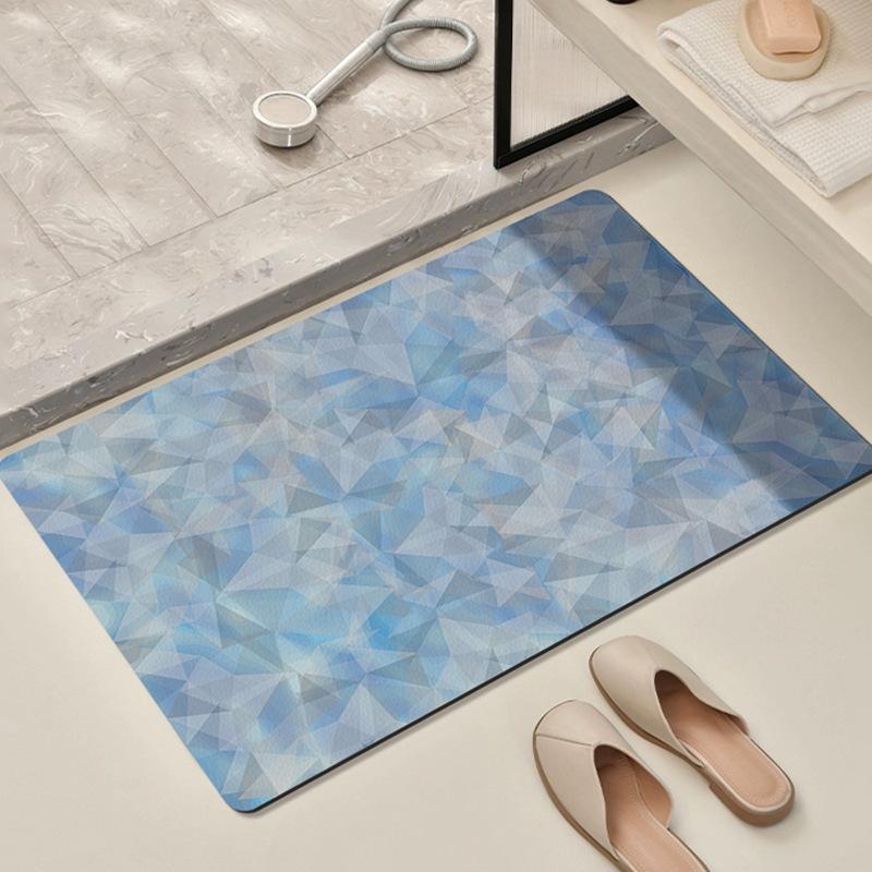 Water-absorbing and Quickdrying Diatom Mud Bathroom Floor Mat Drywet Separation Antislip Wearresistant Foot Mat Toilet Entry Water Control Special Mat