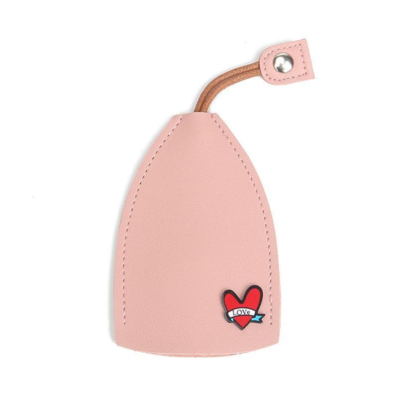 Cute Pu Leather Car Key Case Pull-Out Car Keychain Bag Large-Capacity Personalized Keychain for Women Car Key Cover