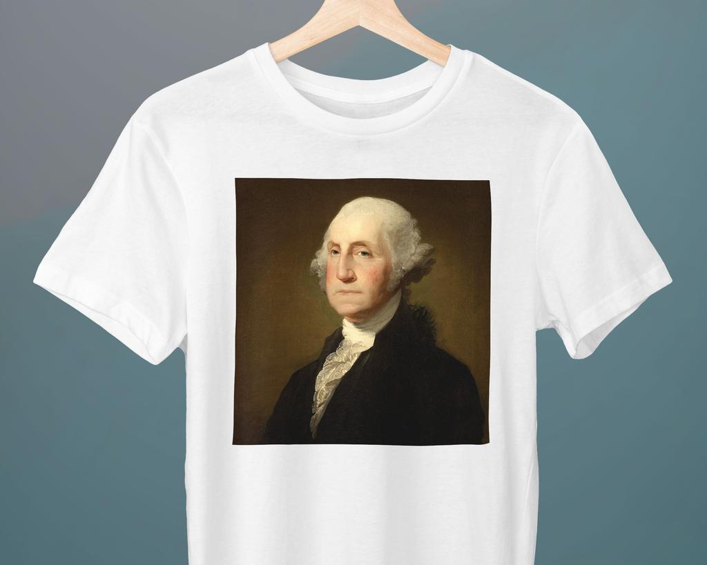 Portrait of George Washington, Gilbert Stuart Williamstown, Unisex T-Shirt, Politics, Patriotism, Gift for Her, Gift for Him