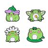 1pc Cartoon creative silly and cute little frog brooch jewelry creative green leaf frog shape drip oil badge