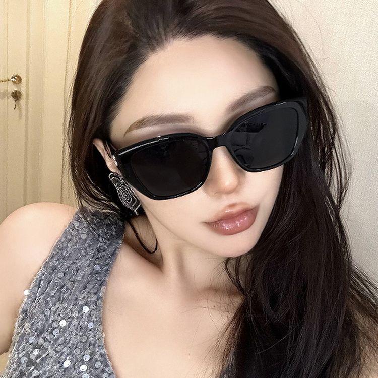 American Cat-Eye Women's High-End Square Frame Sunglasses 2025 Anti-UV for Myopic and Round Faces