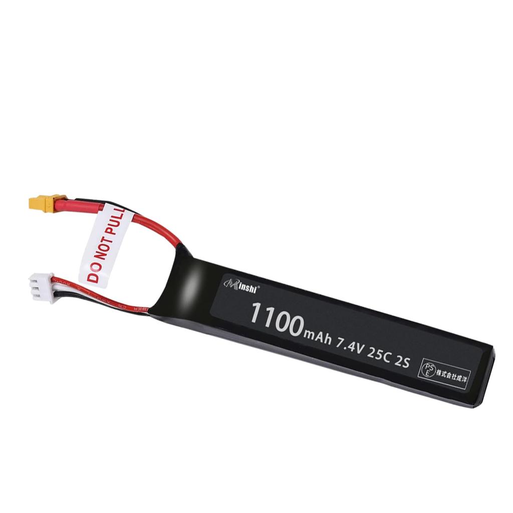 MINSHI Celeb 7.4V 1100mAh 2S 25C Lipo Battery with XT30 Plug for RC Cars, RC Trucks, RC Helicopters, FPV Drones, etc., 1052011mm, 2025CFF with
