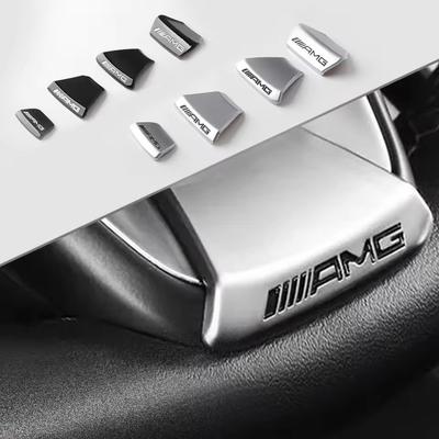 For Mercedes Benz AMG GLC GLA GLB GLE GLS CLA W204 W205 W169 W176 Car Steering Wheel Emblem Sticker Auto Interior Accessories KM5
