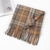 New sweet warm imitation cashmere scarf plaid student couple winter thickened warm scarf