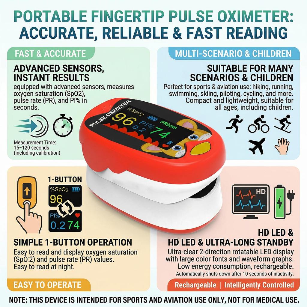 USB Kids Finger Oximeter Or Non Contact Infrared Forehead Thermometer Digital LCD Fever Detector Heart Rate SpO1 Monitor