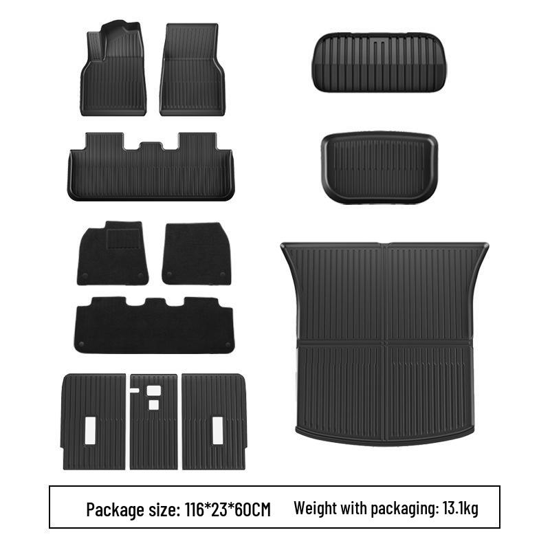 TPE Floor and Trunk Mats for Tesla Model YL/Y/3 - Designed to Fit Perfectly.