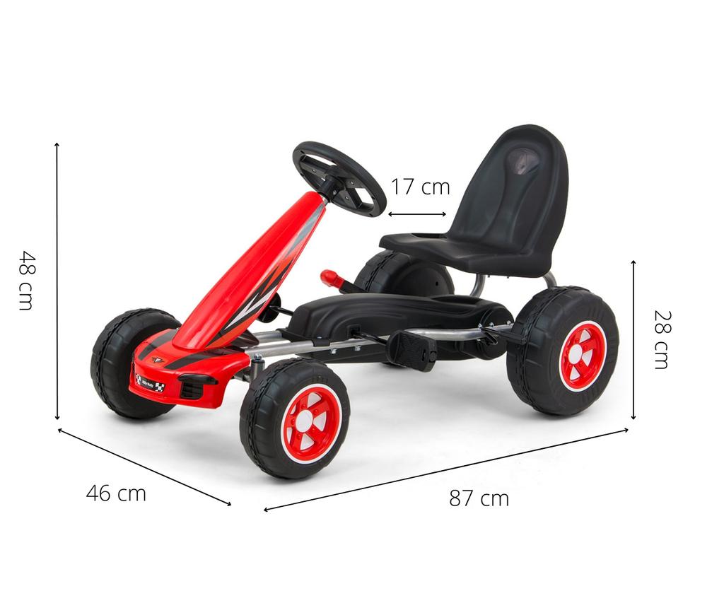 MILLY MALLY 3126 Viper Red Pedal Go-Kart