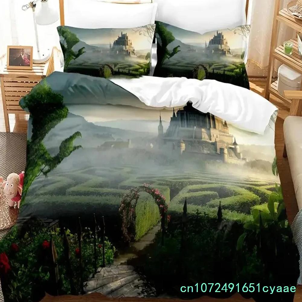Set Letto Castello Incantato Fantascienza Ragazzi Ragazze Misura Singola Queen Copripiumino Federa Letto Ragazzi Adulti Tessile per la Casa